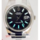 Rolex Datejust II Stainless Steel Black Dial 41mm Watch 